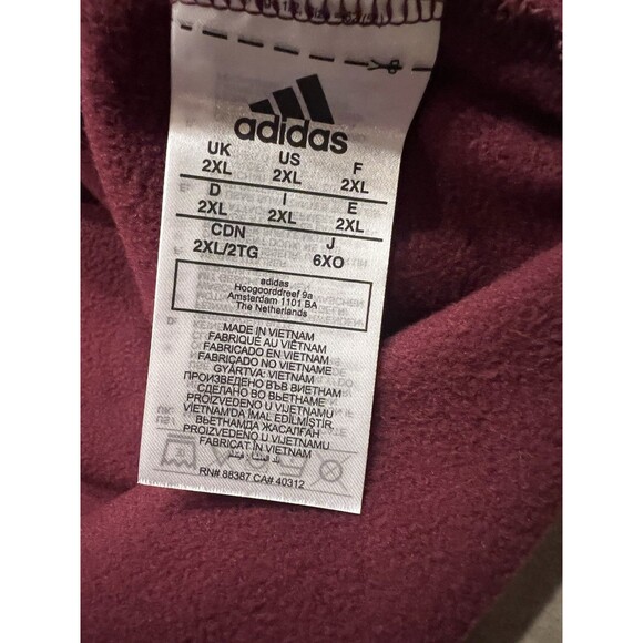 Texas AM Sweater Mens XXL Adidas Aggies SEC Burgundy button snap sweatshirt - Picture 9 of 10
